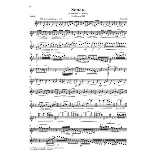 Saint-Saëns, Camille - Sonata no. 1 op. 75 
