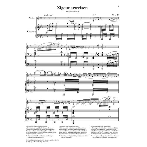 Sarasate y Navascuez, Martín Melitón Pablo de - Gypsy Airs op. 20 