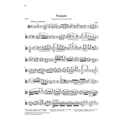 Schubert, Franz - Sonata for Piano and Arpeggione a minor D 821 (op. post.) 
