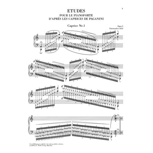 Schumann, Robert - Paganini-Studies op. 3 und 10 