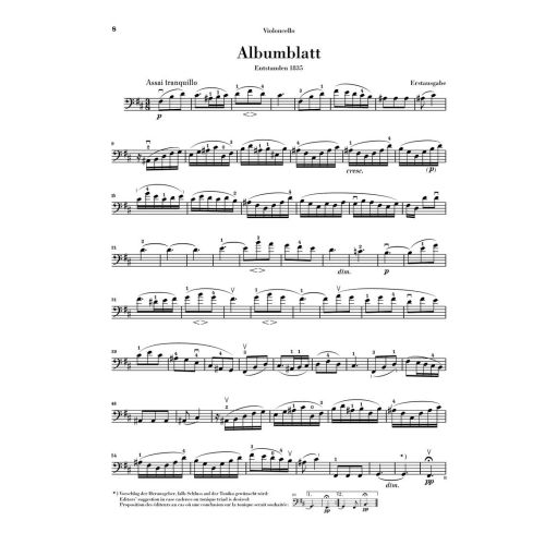 Mendelssohn Bartholdy, Felix - Variations and Other Pieces for Piano and Violoncello op. 17 