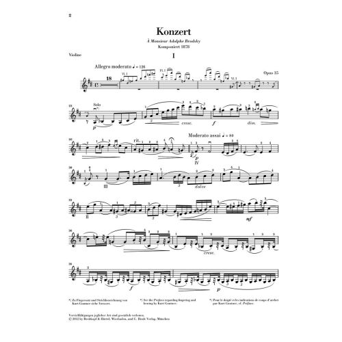 Tchaikovsky, Peter Iljitsch - Violin Concerto Op. 35 op. 35 