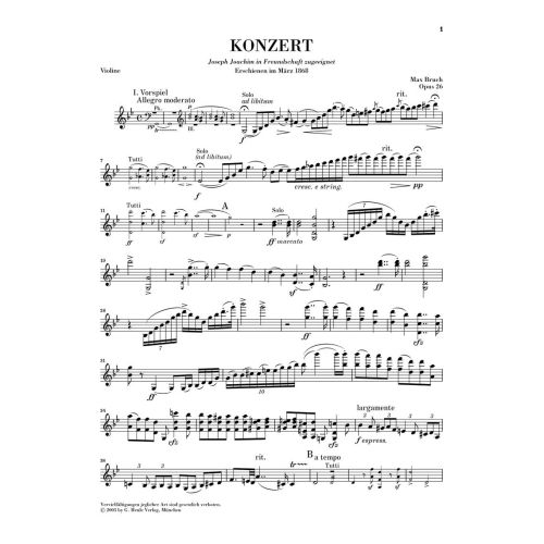 Bruch, Max - Violin Concerto g minor op. 26 