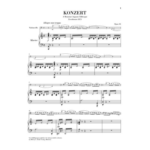 Saint-Saëns, Camille - Concerto for Violoncello and Orchestra No. 1 a minor op. 33 