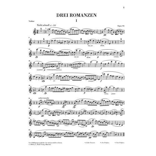 Schumann, Robert - Romances 3 Op.94 op. 94 