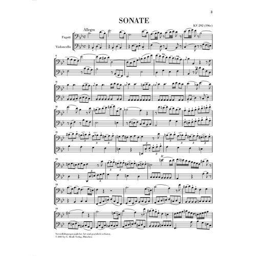 Mozart, Wolfgang Amadeus - Sonata in B flat Major KV 292 (196c) 