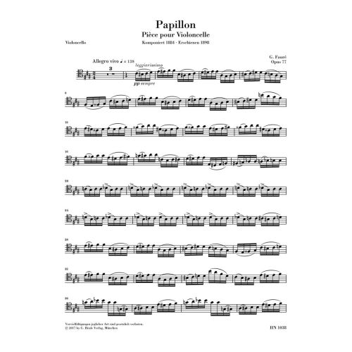 Fauré, Gabriel - Papillon op. 77 