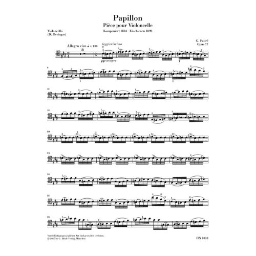 Fauré, Gabriel - Papillon op. 77 