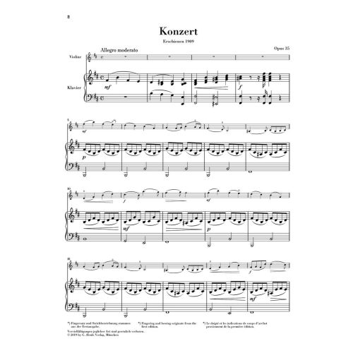 Rieding, Oskar - Konzert h-moll op. 35 für Violine und Klavier op.35 