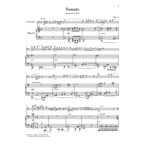 Kissin, Evgeny - Sonate für Violoncello und Klavier op. 2 op. 2 
