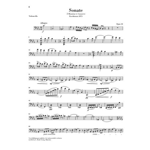 Saint-Saëns, Camille - Sonata no. 1 c minor for Violoncello and piano op. 32 