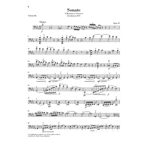 Saint-Saëns, Camille - Sonata no. 1 c minor for Violoncello and piano op. 32 