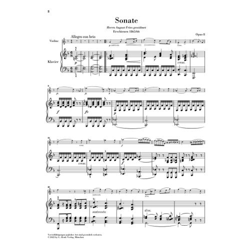 Grieg, Edvard - Violin Sonata F major op. 8 