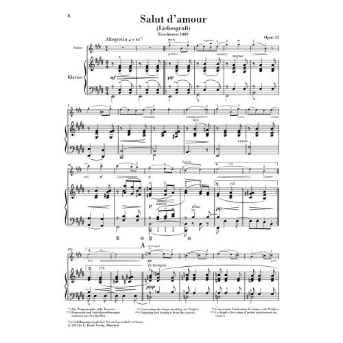Elgar, Edward - Salut d'amour op. 12 