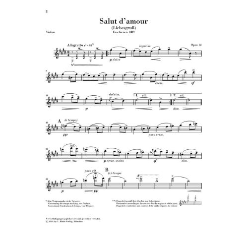 Elgar, Edward - Salut d'amour op. 12 