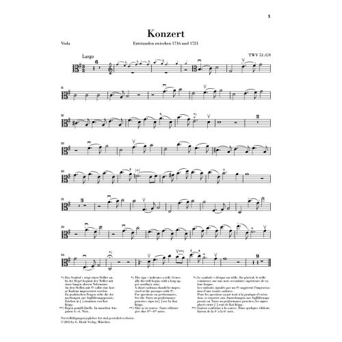 Telemann, Georg Philipp - Viola Concerto 