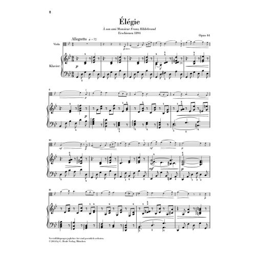 Glazunov, Alexander - Élégie op. 44 