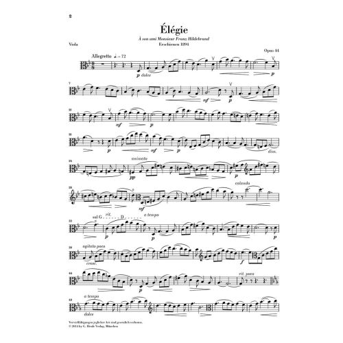 Glazunov, Alexander - Élégie op. 44 