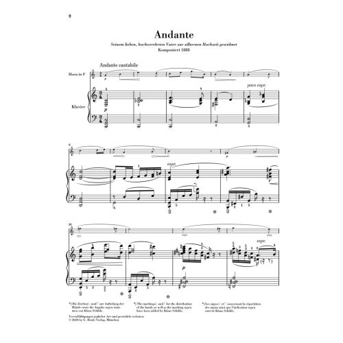Strauss, Richard - Andante C-dur für Horn und Klavier 