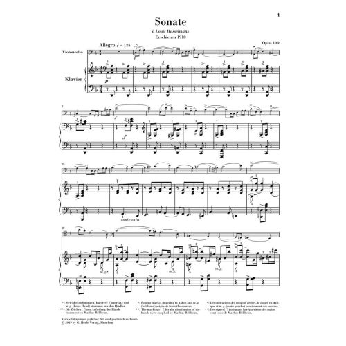 Fauré, Gabriel - Sonata no. 1 d minor op. 109 