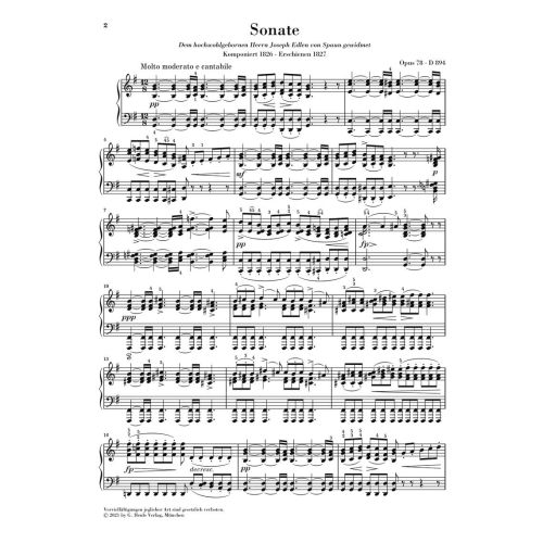 Schubert, Franz - Piano Sonata G major op. 78 D 894 