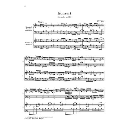 Bach, J.S - Harpsichord Concerto no. 1 in d minor BWV 1052 