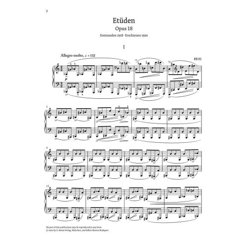 Bartók, Béla - Studies op. 18 