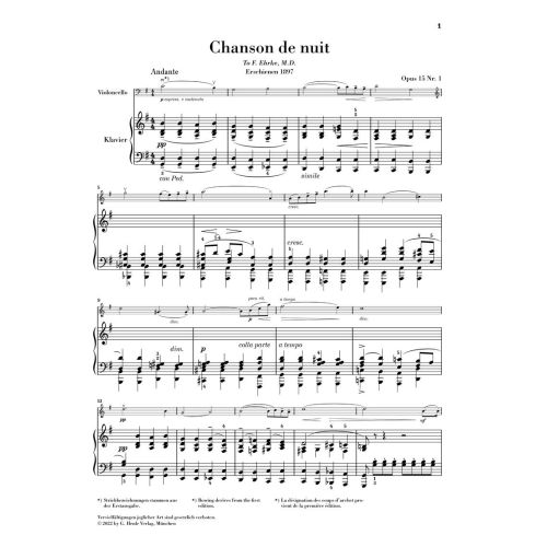 Elgar, Edward - Chanson de nuit, Chanson de matin op. 15 