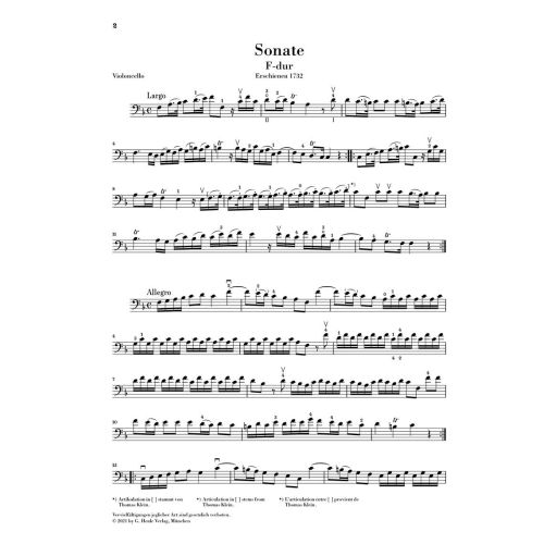 Marcello, Benedetto - Sonata no. 1 F major 