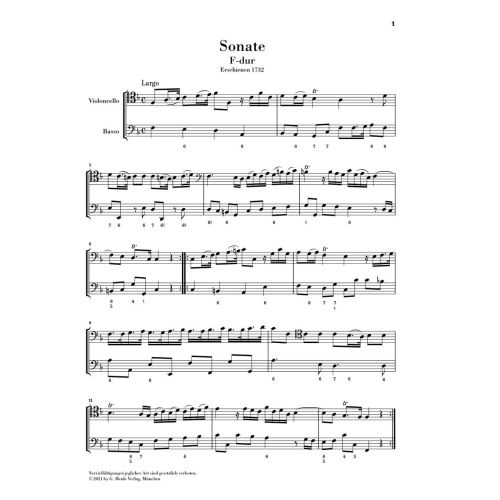 Marcello, Benedetto - Sonata no. 1 F major 