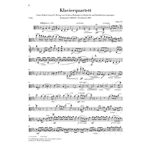 Strauss, Richard - Piano Quartet c minor op. 13 