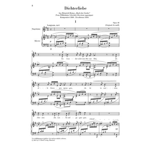 Schumann, Robert - Poet’s Love op. 48 op. 48 