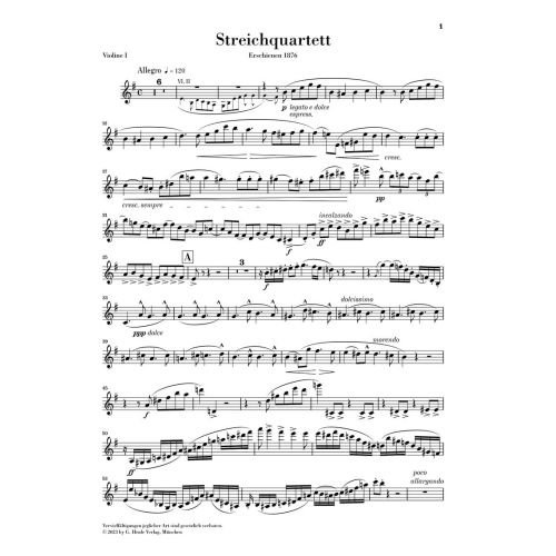 Verdi, Giuseppe Fortunino Francesco - String Quartet e minor 
