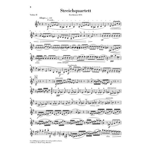 Verdi, Giuseppe Fortunino Francesco - String Quartet e minor 