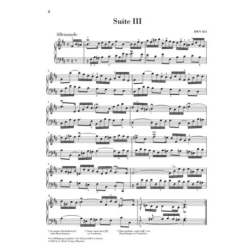 Bach, J.S - French Suite III BWV 814 