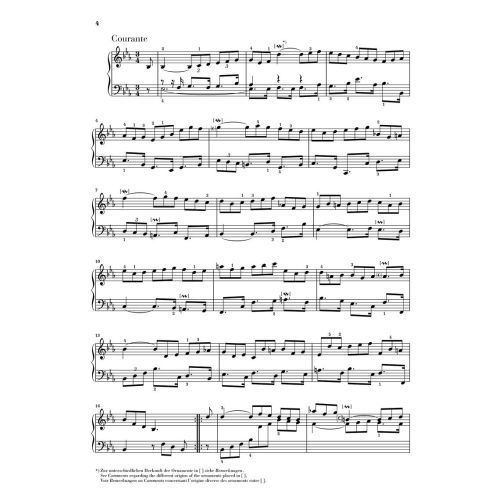 Bach, J.S - French Suite IV BWV 815 