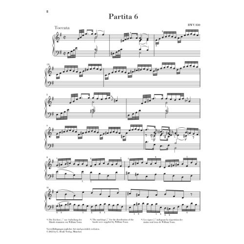 Bach, J.S - Partita 6 in e minor BWV 830 