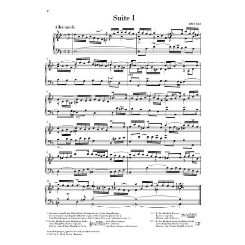 Bach, J.S - French Suite I BWV 812 