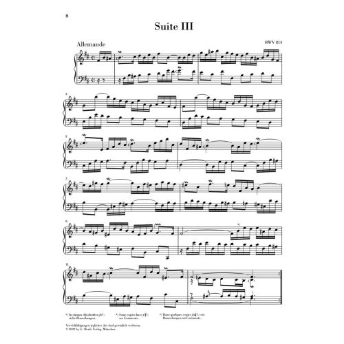 Bach, J.S - French Suite III BWV 814 