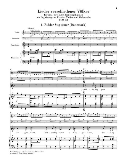 Beethoven, Ludwig van - Lieder verschiedener Völker 