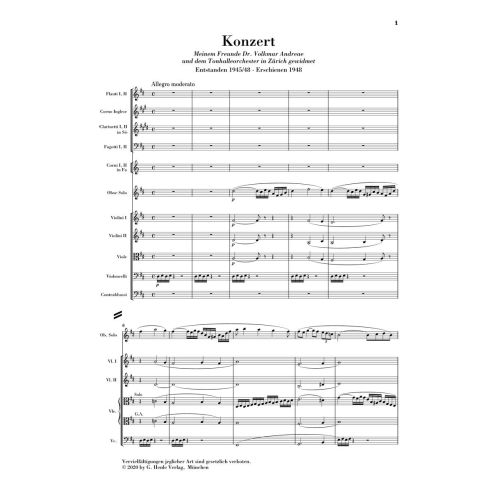 Strauss, Richard - Oboe Concerto D major 