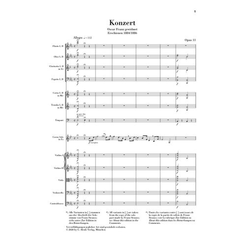 Strauss, Richard - Horn Concerto No.1 in E flat major op.11 op. 11 