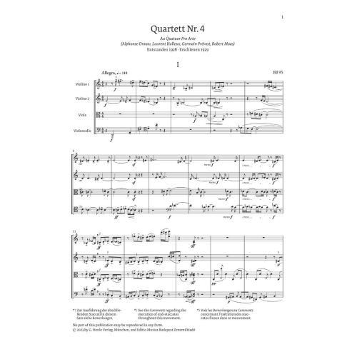 Bartók, Béla - String Quartet no. 4 