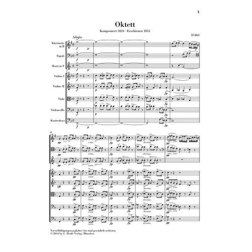 Schubert, Franz - Octet D 803 