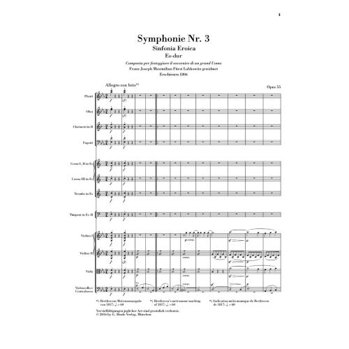 Beethoven, Ludwig van - Symphony no. 3 (Sinfonia Eroica) op. 55 