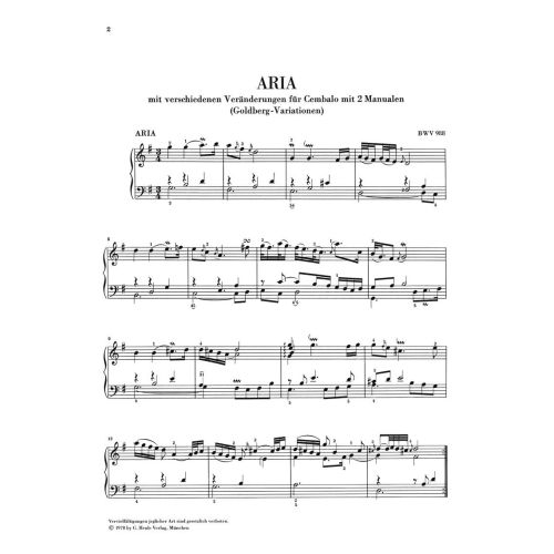 Bach, J.S - Goldberg Variations BWV 988 