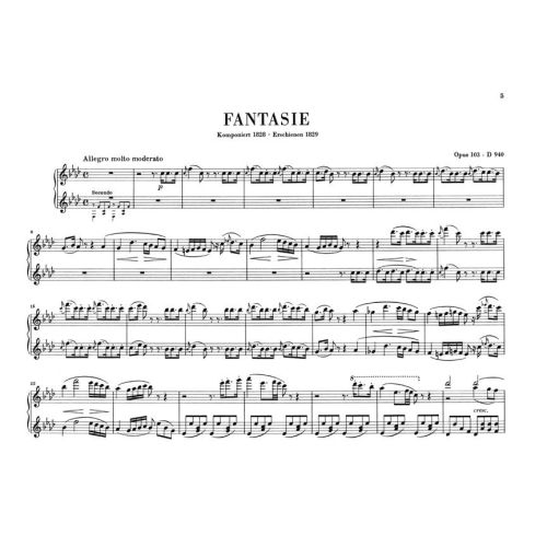 Schubert, Franz - Fantasy f minor op. 103 D 940 