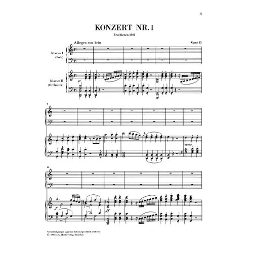 Beethoven, Ludwig van - Concerto for Piano and Orchestra No. 1 C major op. 15 