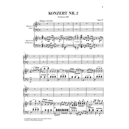 Beethoven, Ludwig van - Concerto for Piano and Orchestra No. 2 B flat major op. 19 