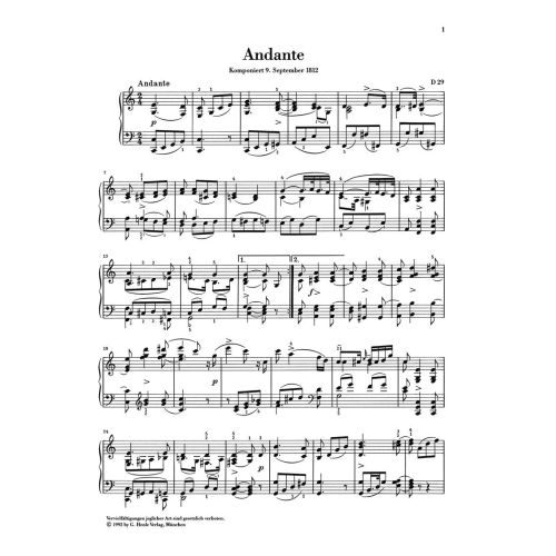 Schubert, Franz - Piano Pieces - Piano Variations 